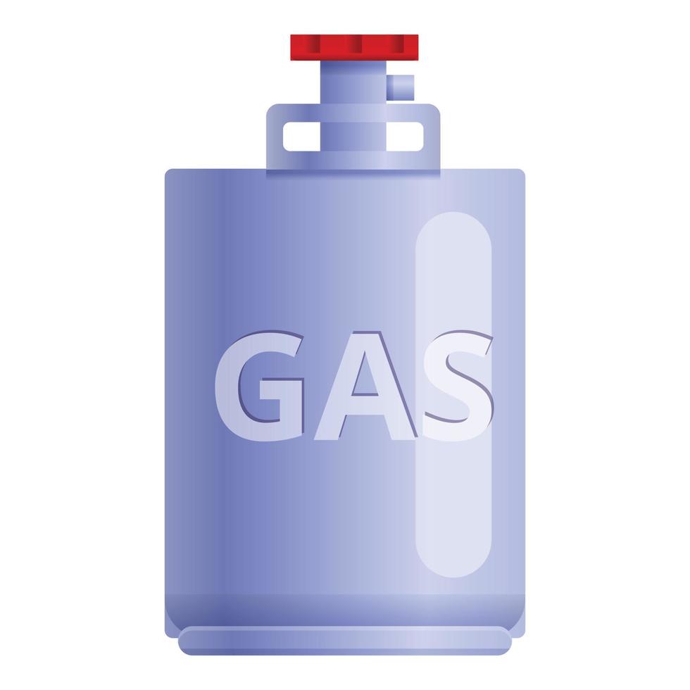 Industrial gas cylinder icon, cartoon style vector