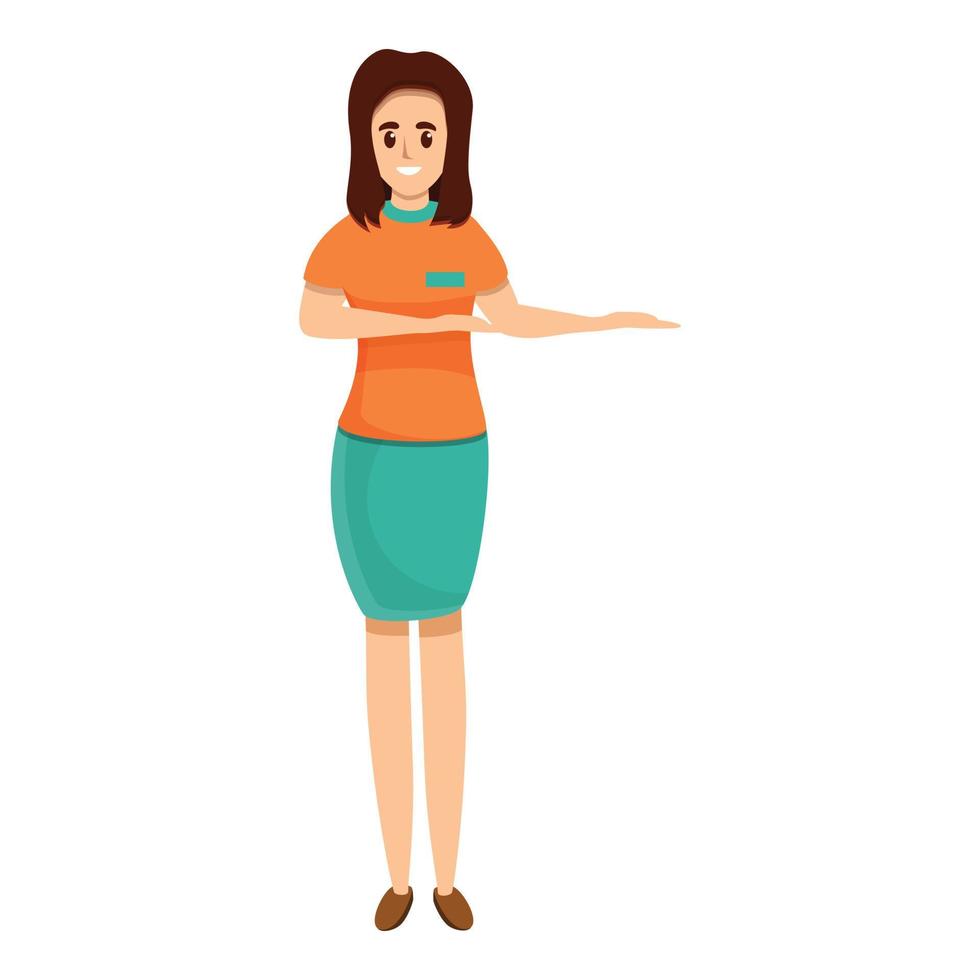 Sexy girl shop assistant icon, cartoon style 14223374 Vector Art at
