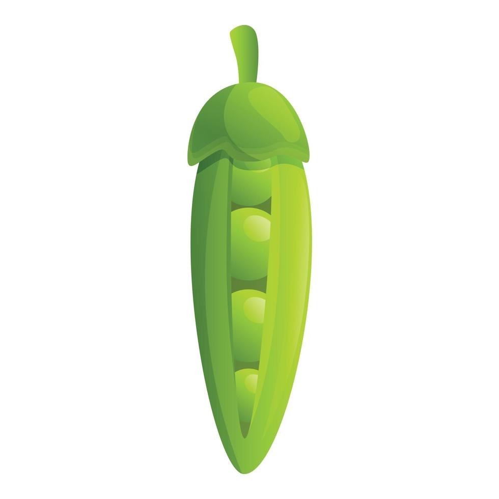 Peas bob icon, cartoon style vector