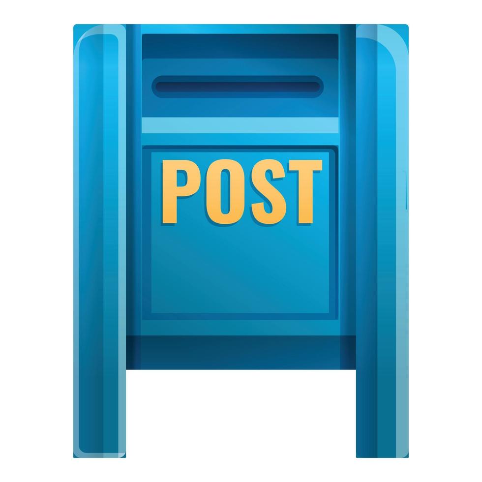 Post mailbox icon, cartoon style vector