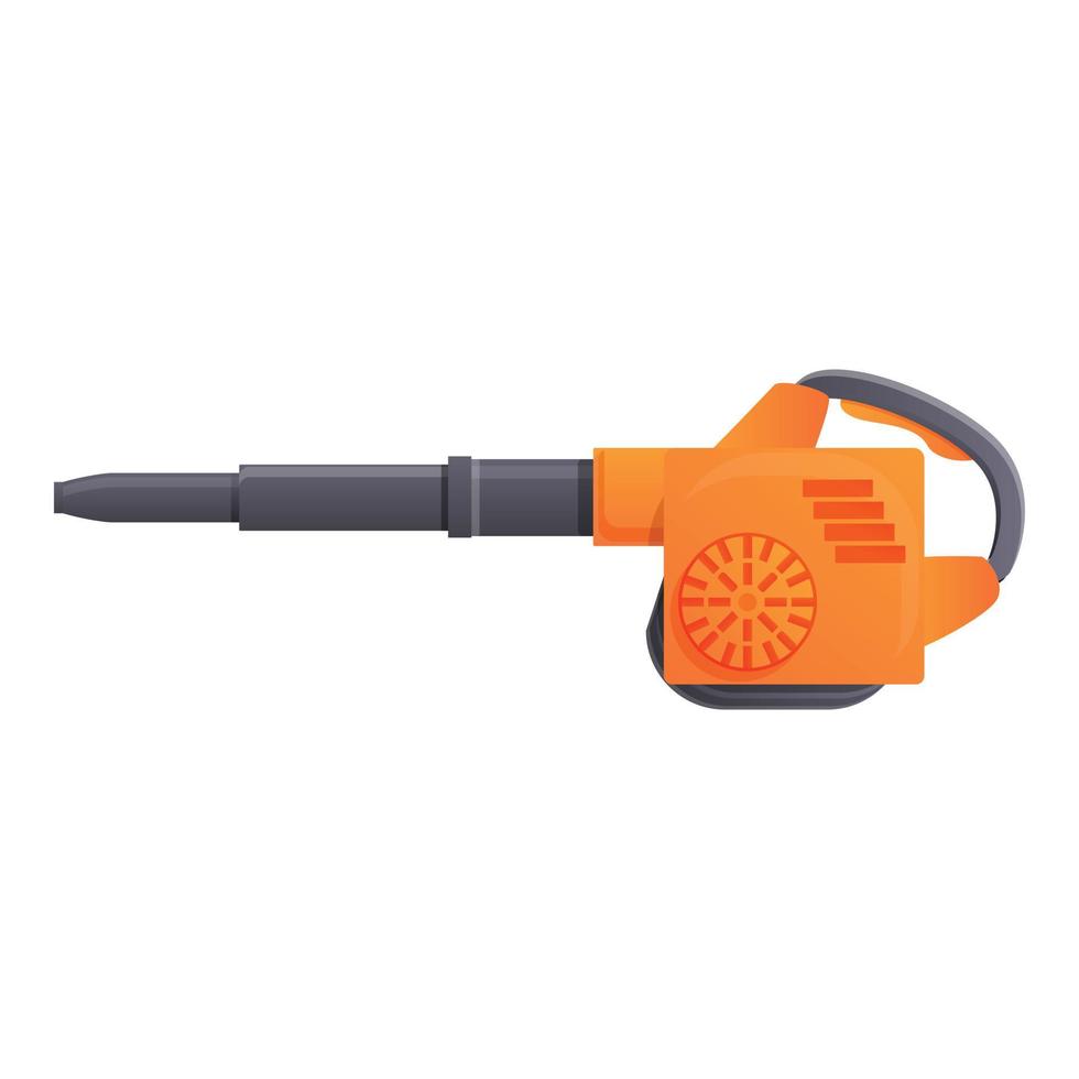 Leaf blower icon, cartoon style vector