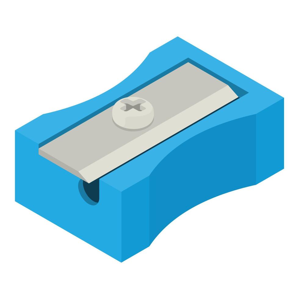 School sharpener icon, isometric style vector