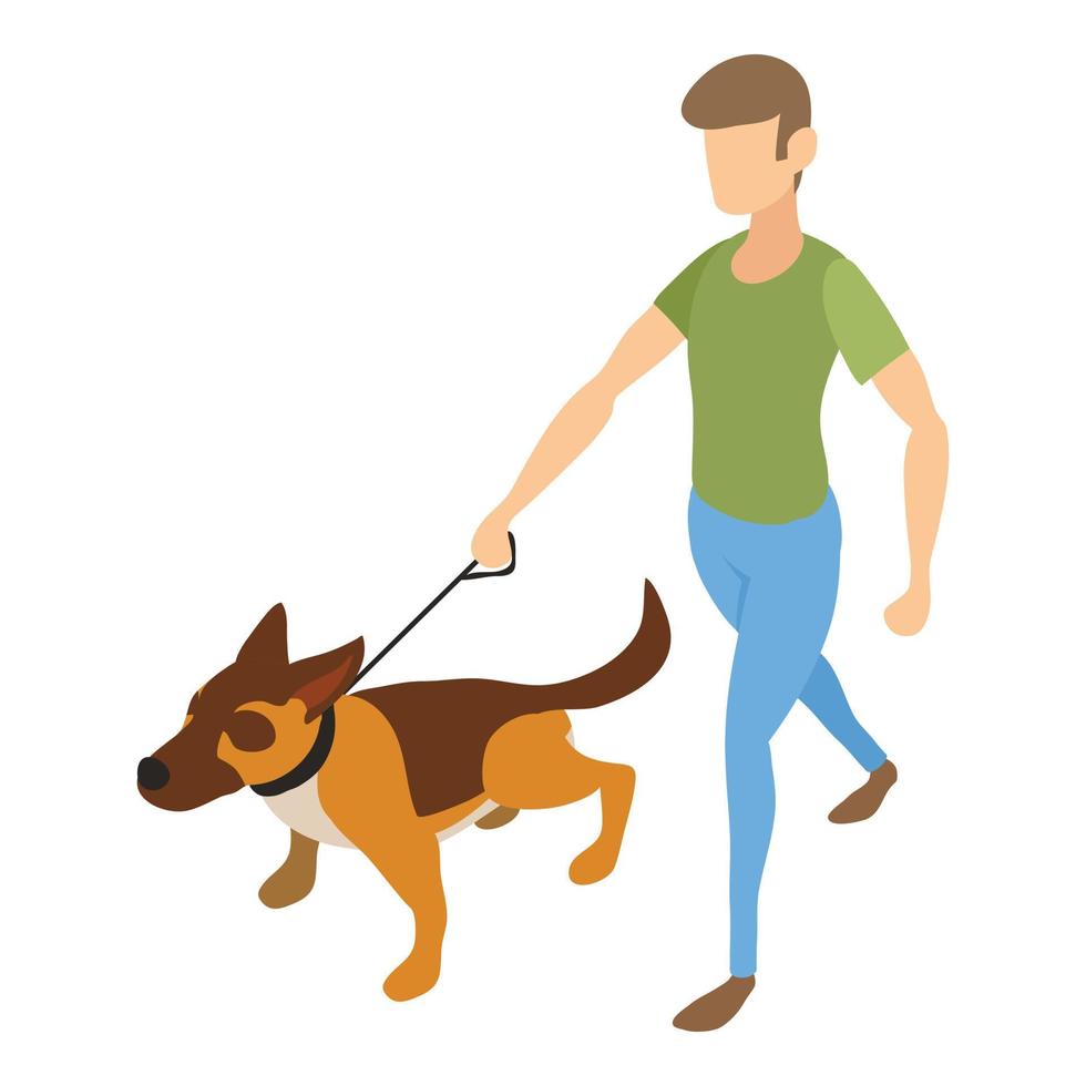 icono de entrenamiento de perros de agilidad, estilo isométrico vector