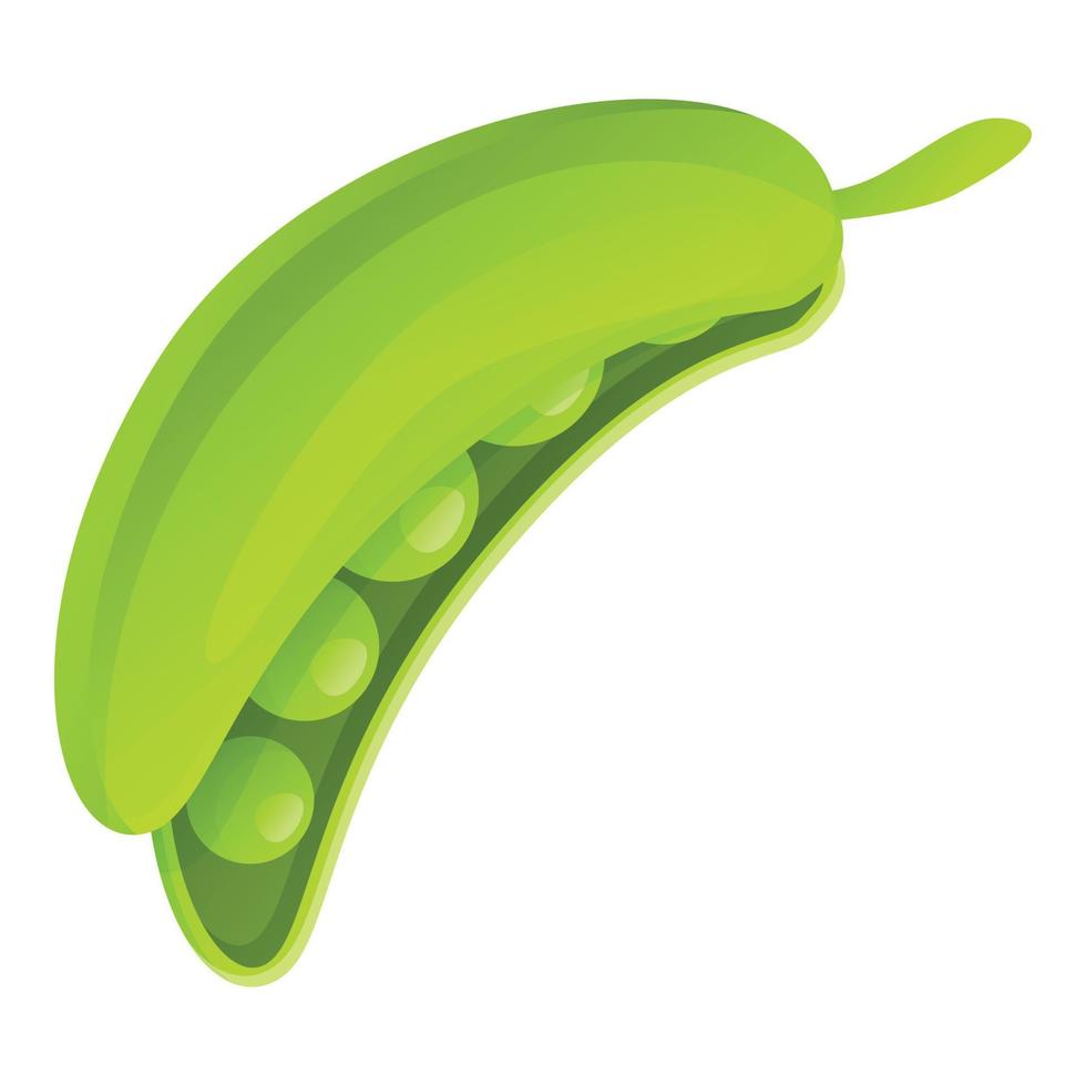 icono de semilla de guisantes, estilo de dibujos animados vector