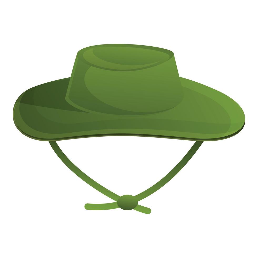 Fisherman hat icon, cartoon style vector