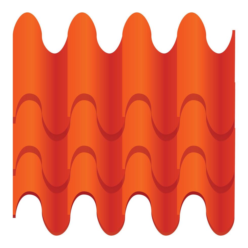 icono de techo de acero, estilo de dibujos animados vector