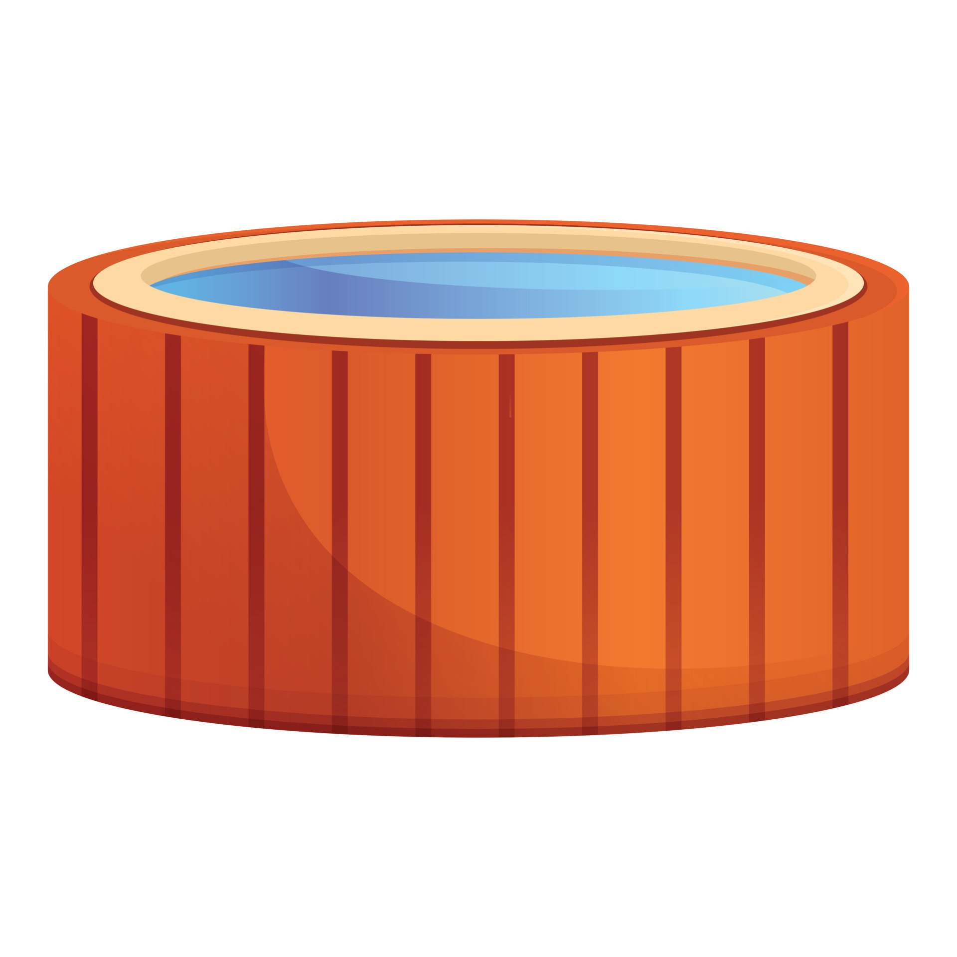 Spa wood jacuzzi icon, cartoon style 14223649 Vector Art at Vecteezy