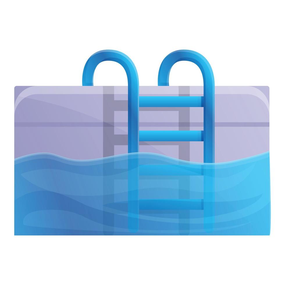 Sport swimming pool icon, cartoon style vector