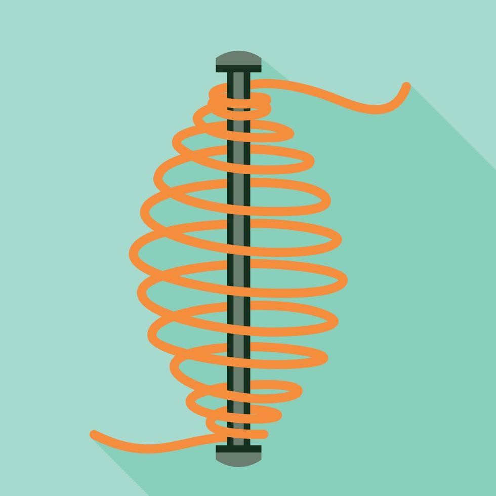 Cord wire icon, flat style vector