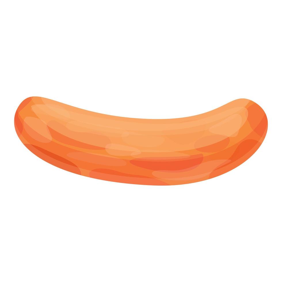 Chicken sausage icon, cartoon style vector
