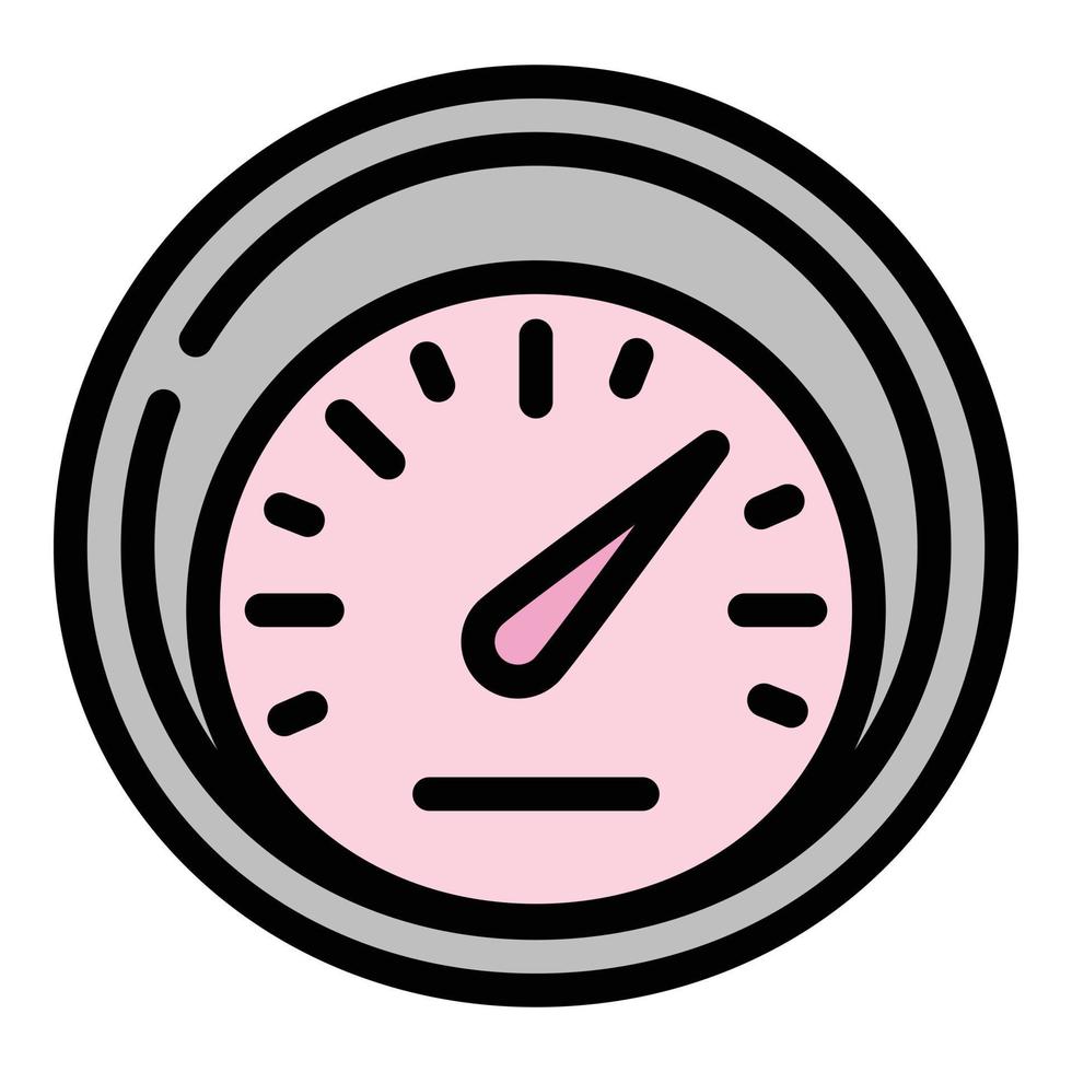 Miles speedometer icon, outline style vector