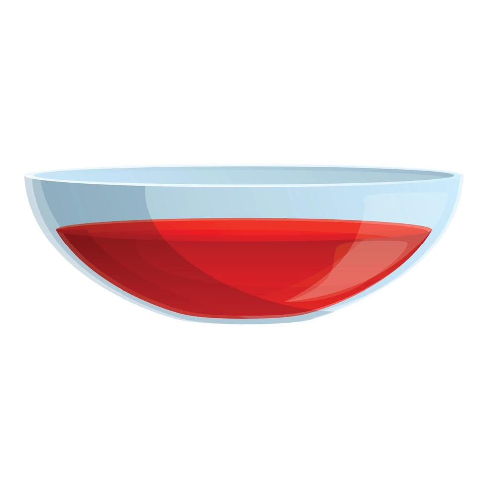 Bowl tomato soup icon, cartoon style vector