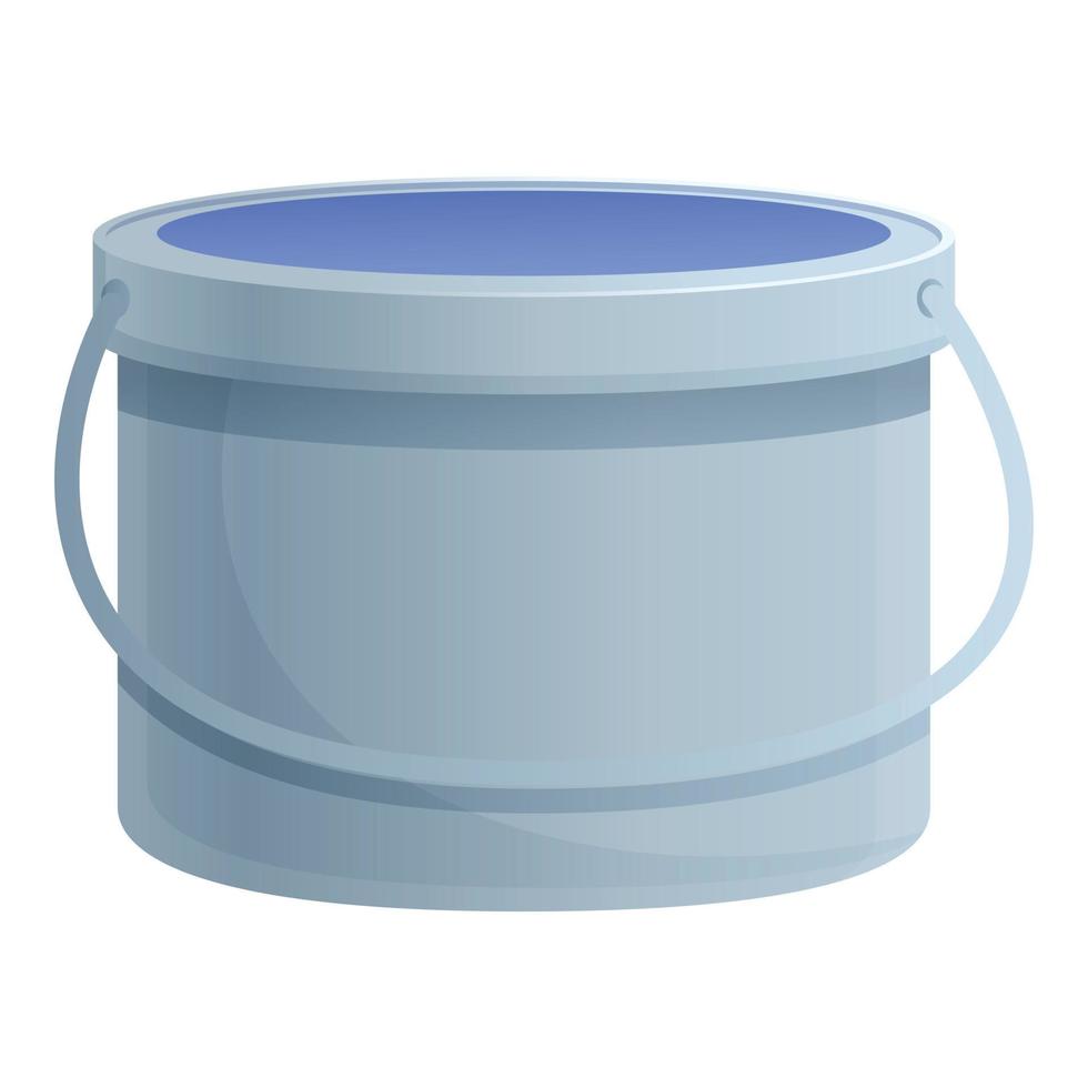 Glue bucket icon, cartoon style vector