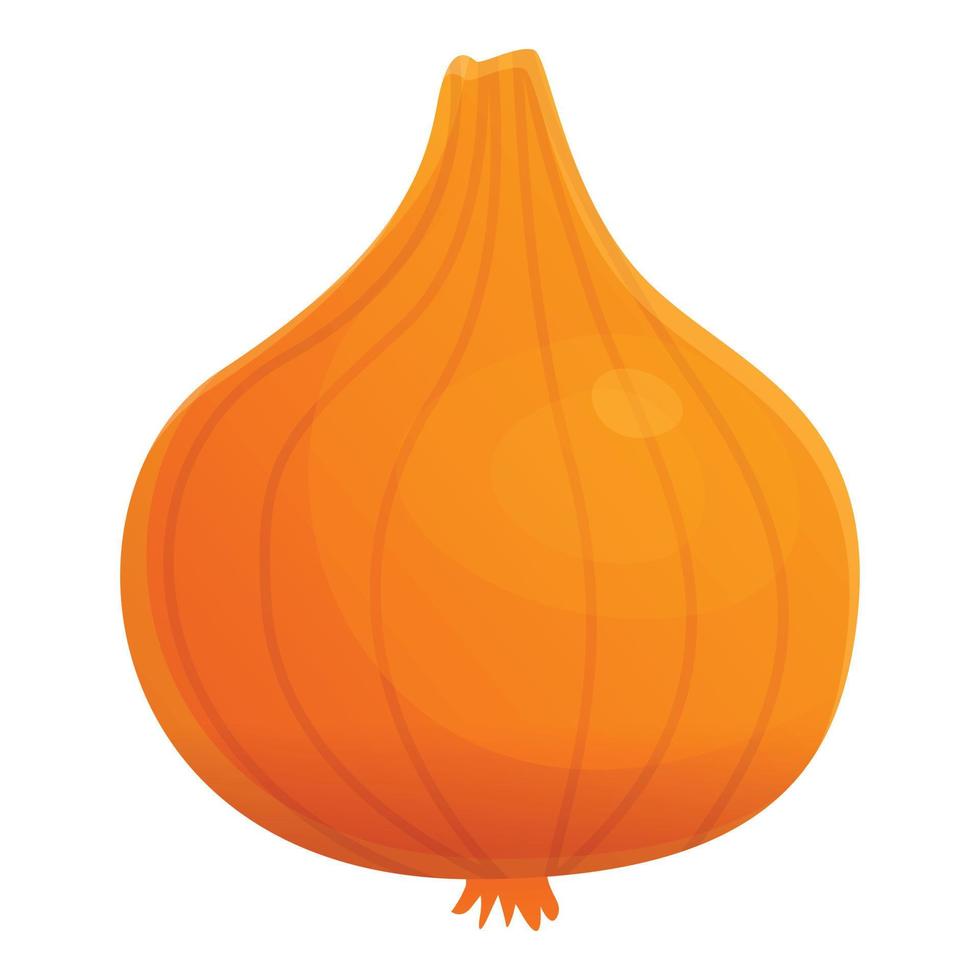 Nutrition onion icon, cartoon style vector