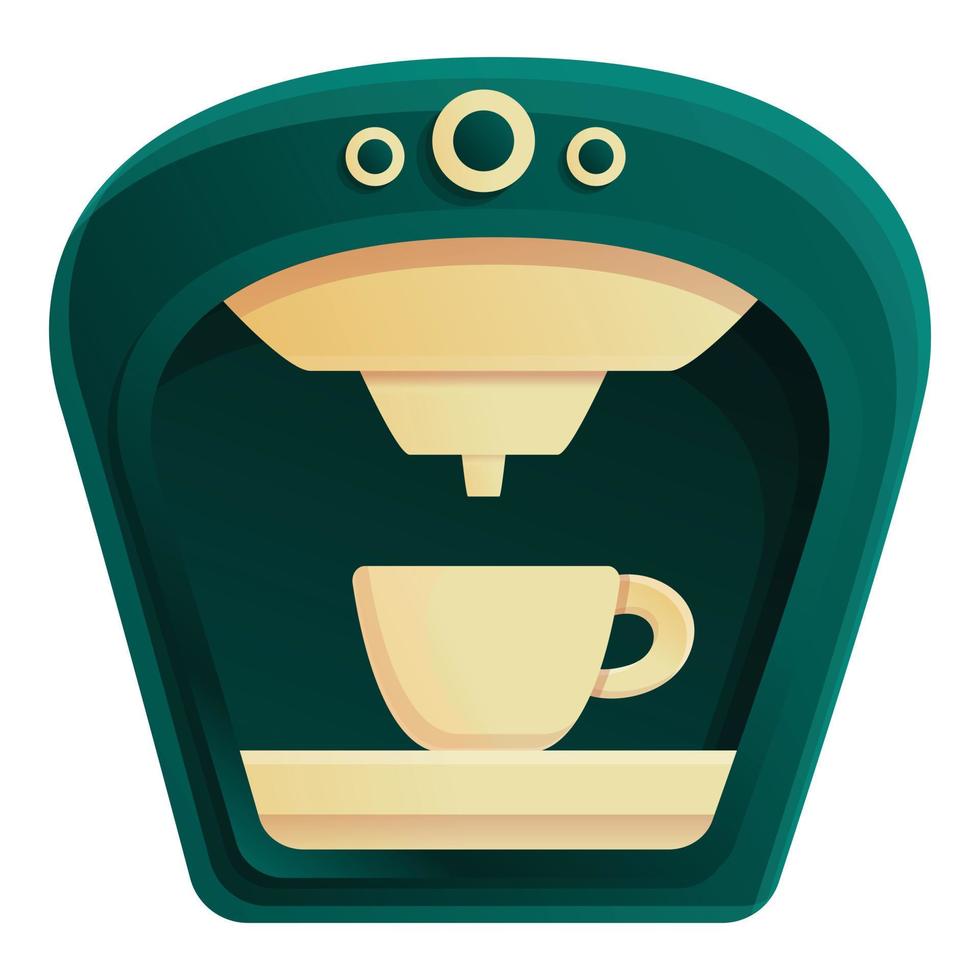 Americano coffee machine icon, cartoon style vector
