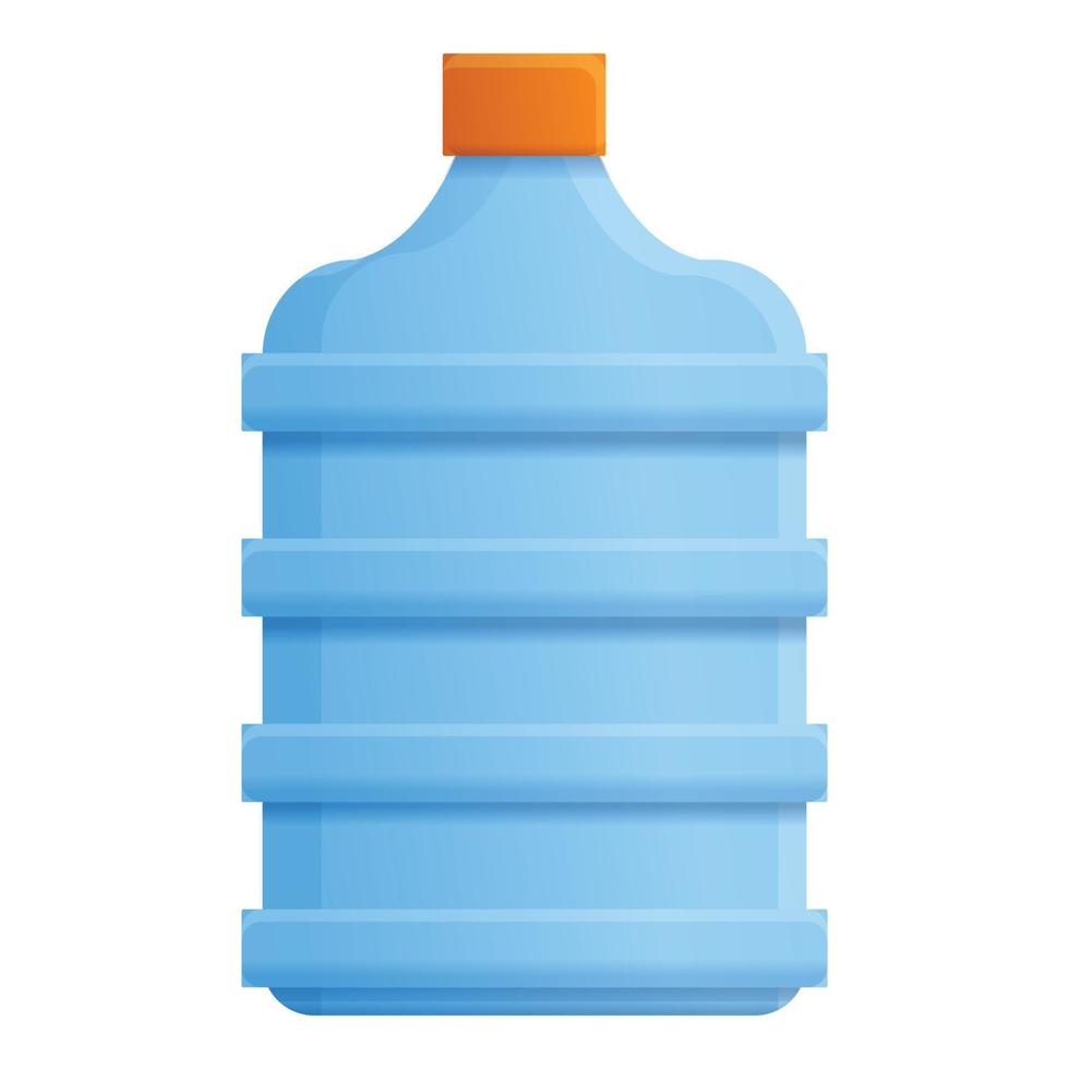 Plastic water bottle icon, cartoon style vector