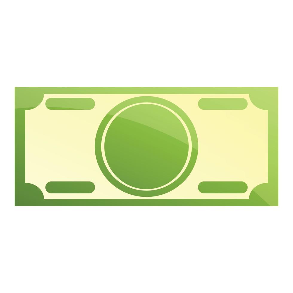 Money banknote icon, cartoon style vector