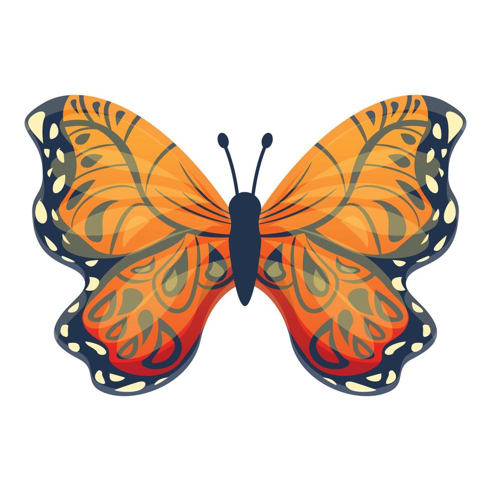 Wind butterfly icon, cartoon style vector