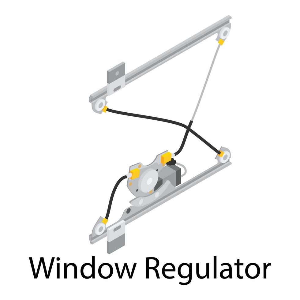 Window regulator icon, isometric style vector