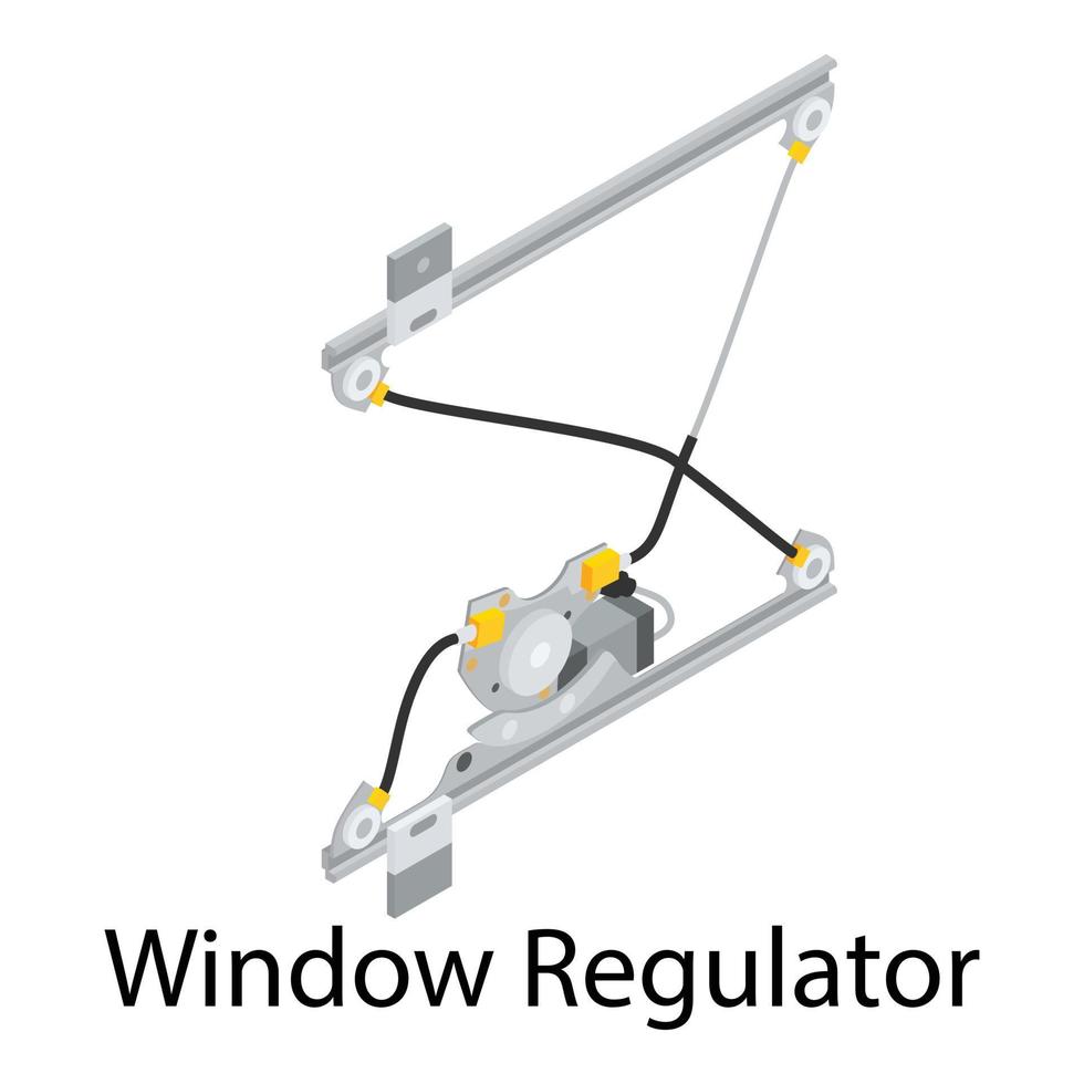 icono de regulador de ventana, estilo isométrico vector