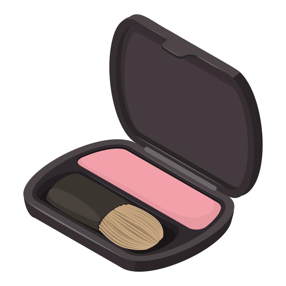 Face cheek blusher icon, isometric style vector