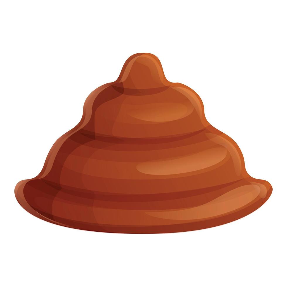 Cocoa bonbon icon, cartoon style vector