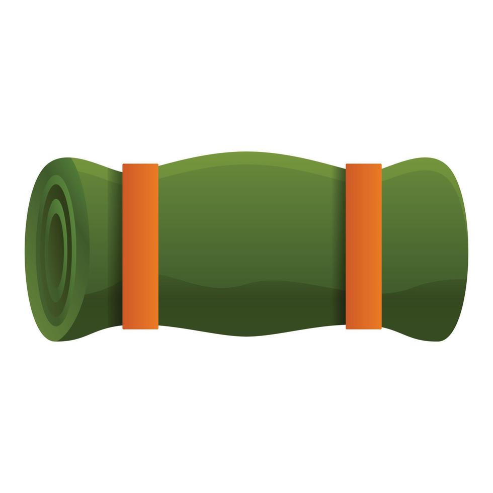 Sleeping bag icon, cartoon style vector