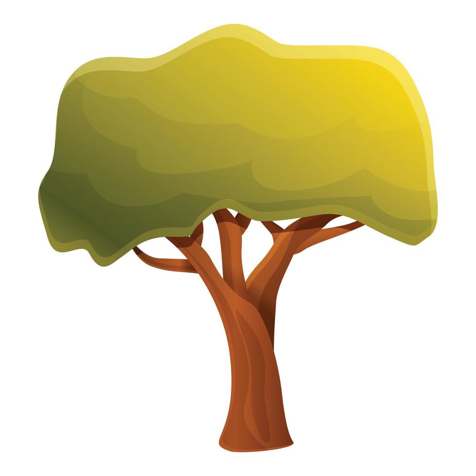 icono de árbol forestal, estilo de dibujos animados vector