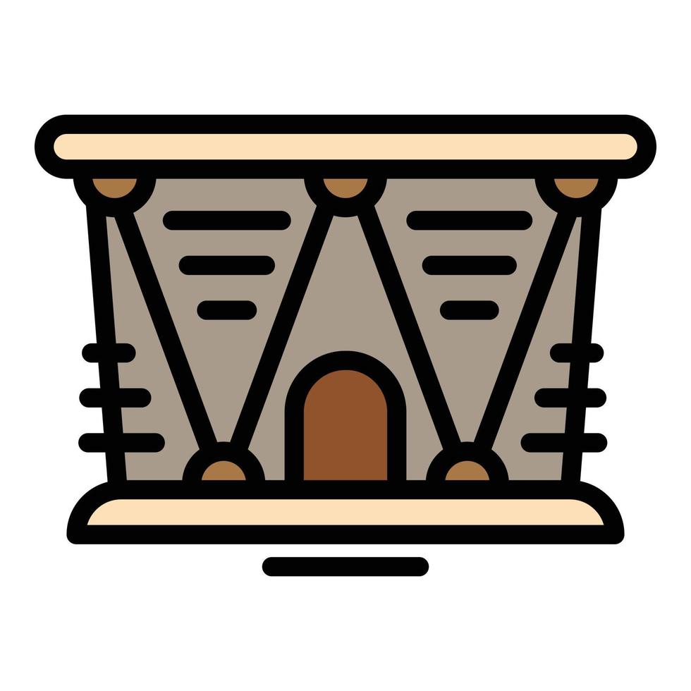 Arena building icon, outline style vector