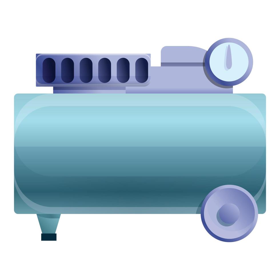 Air compressor unit icon, cartoon style vector