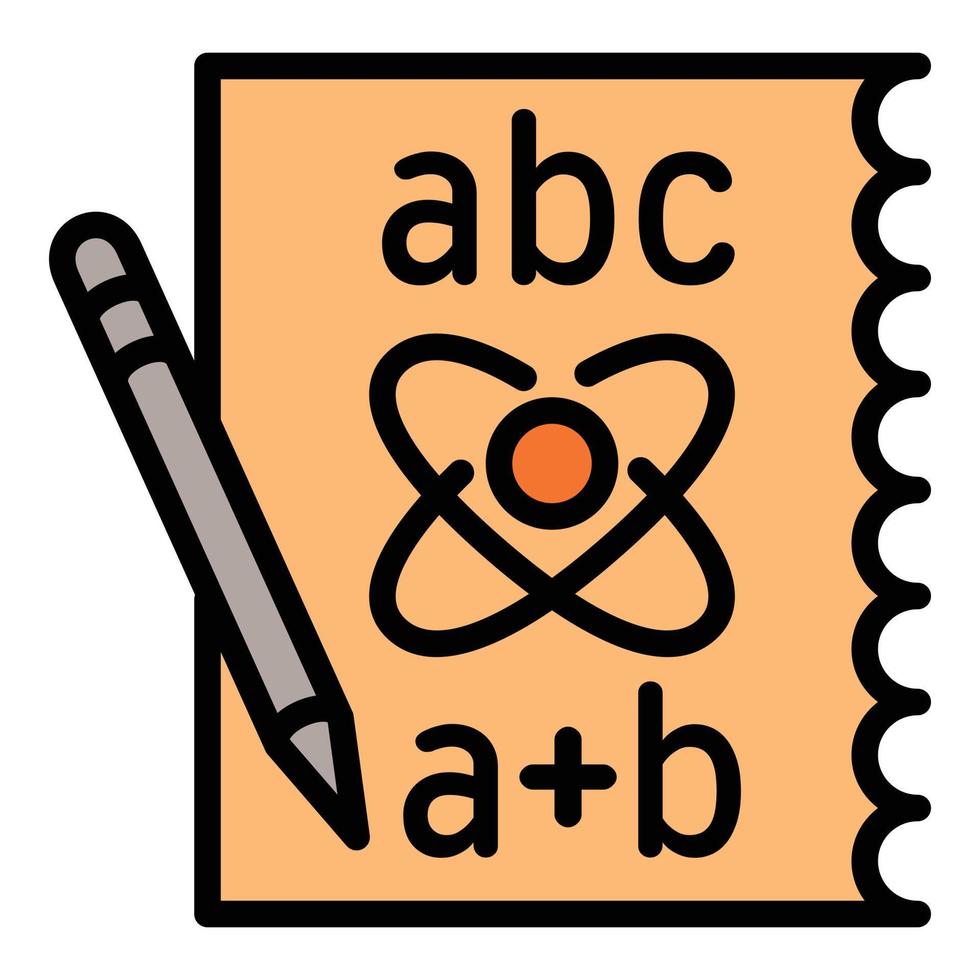 Physics formula icon, outline style vector