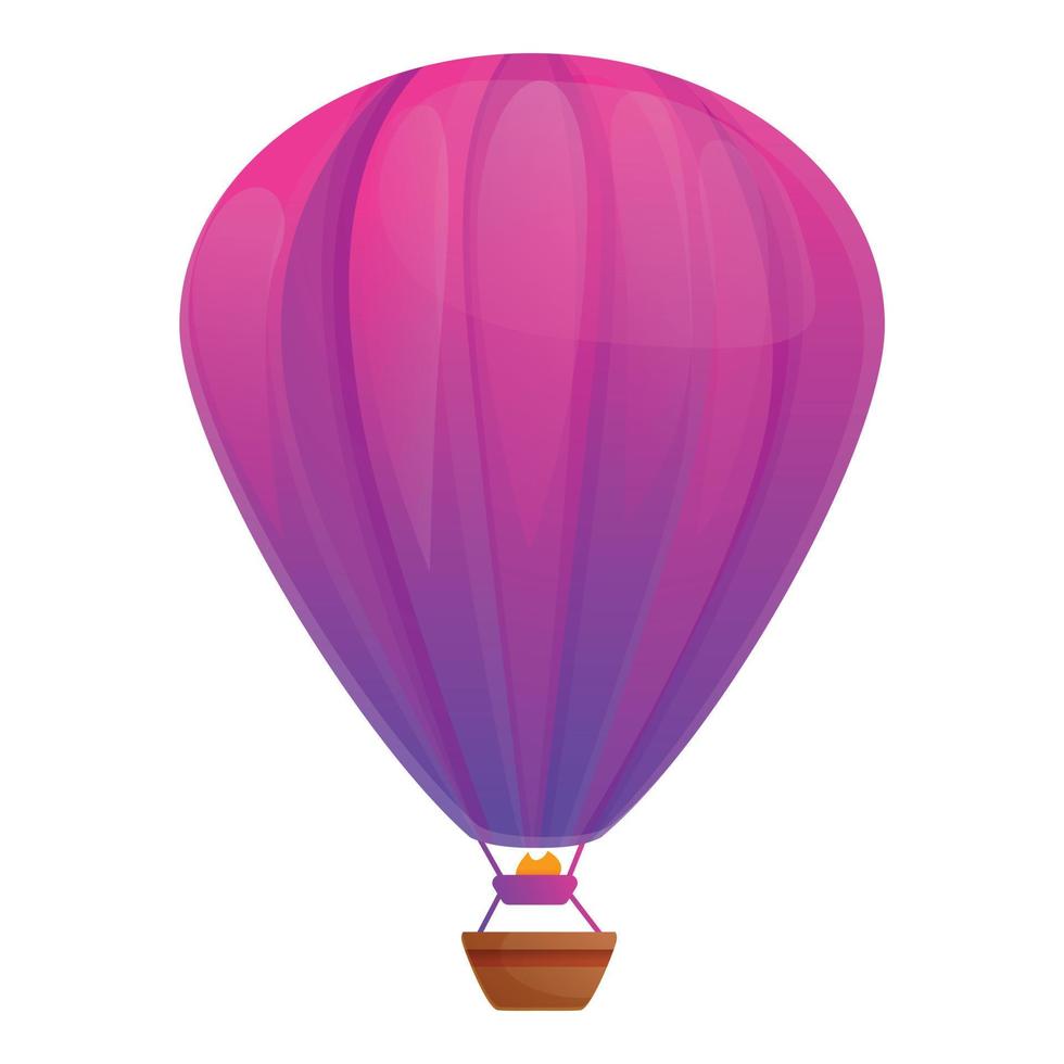 Helium air balloon icon, cartoon style vector