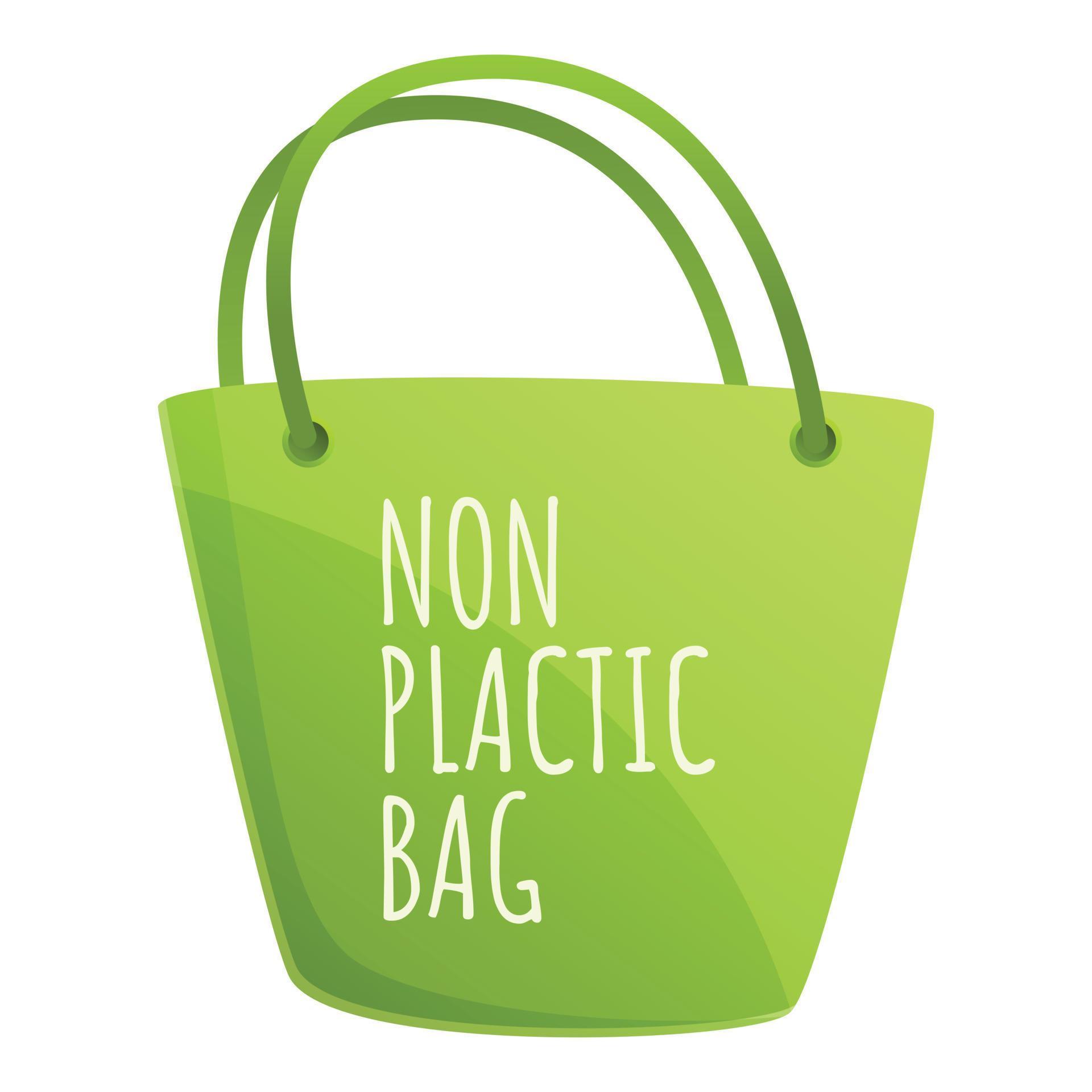 Non plastic bag icon, cartoon style 14224234 Vector Art at Vecteezy