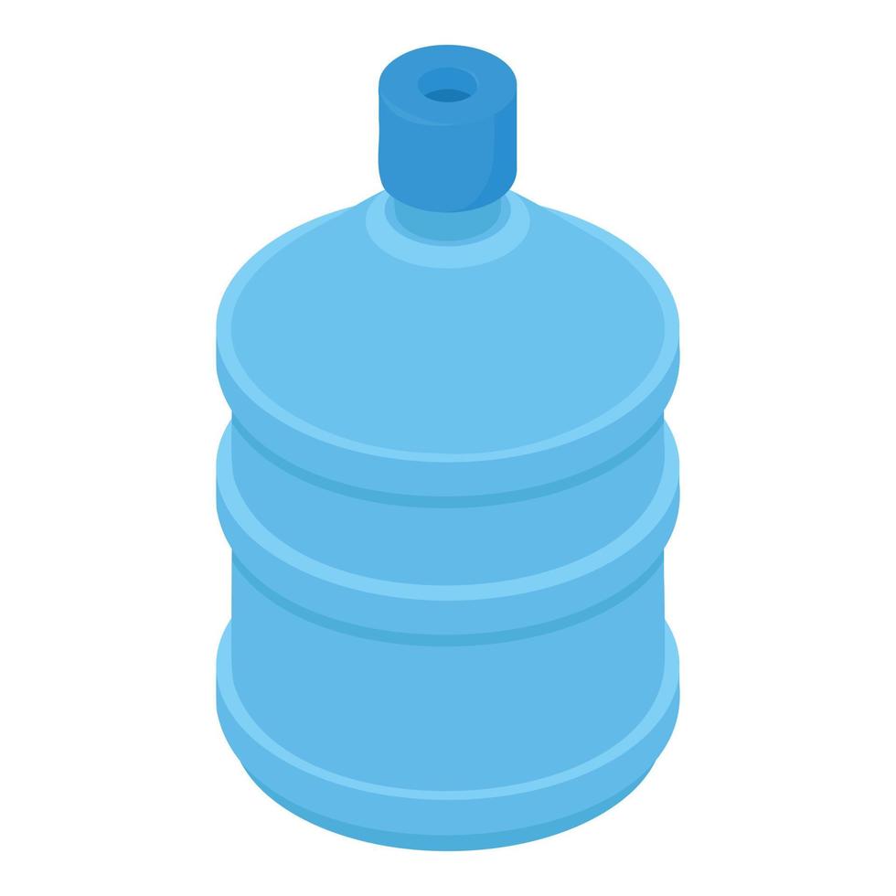 icono de botella de enfriador de agua, estilo isométrico vector