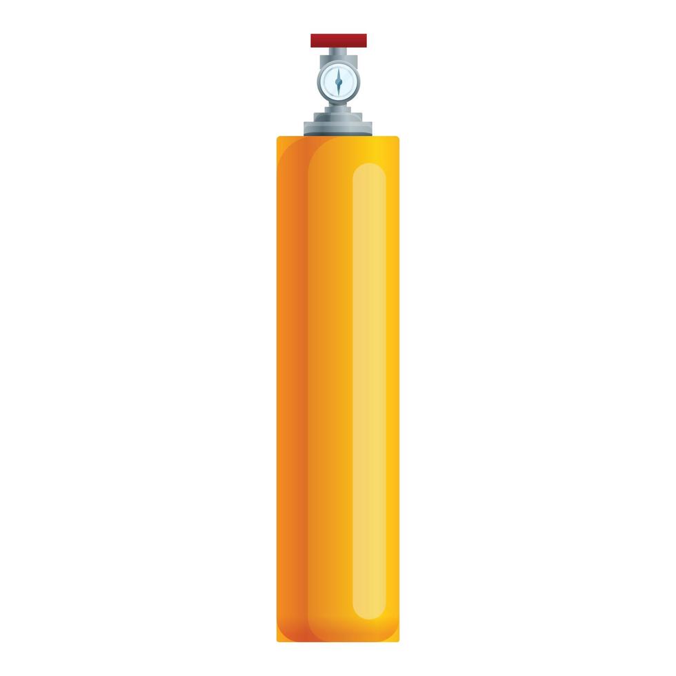 Balloon gas cylinder icon, cartoon style vector