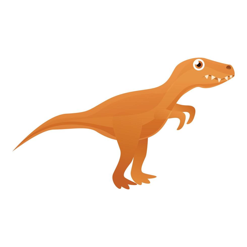 icono de tiranosaurio, estilo de dibujos animados vector