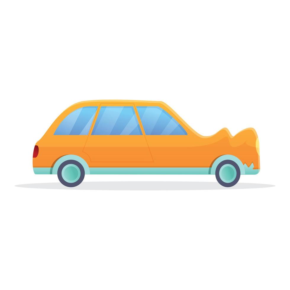 Broken car icon, cartoon style vector