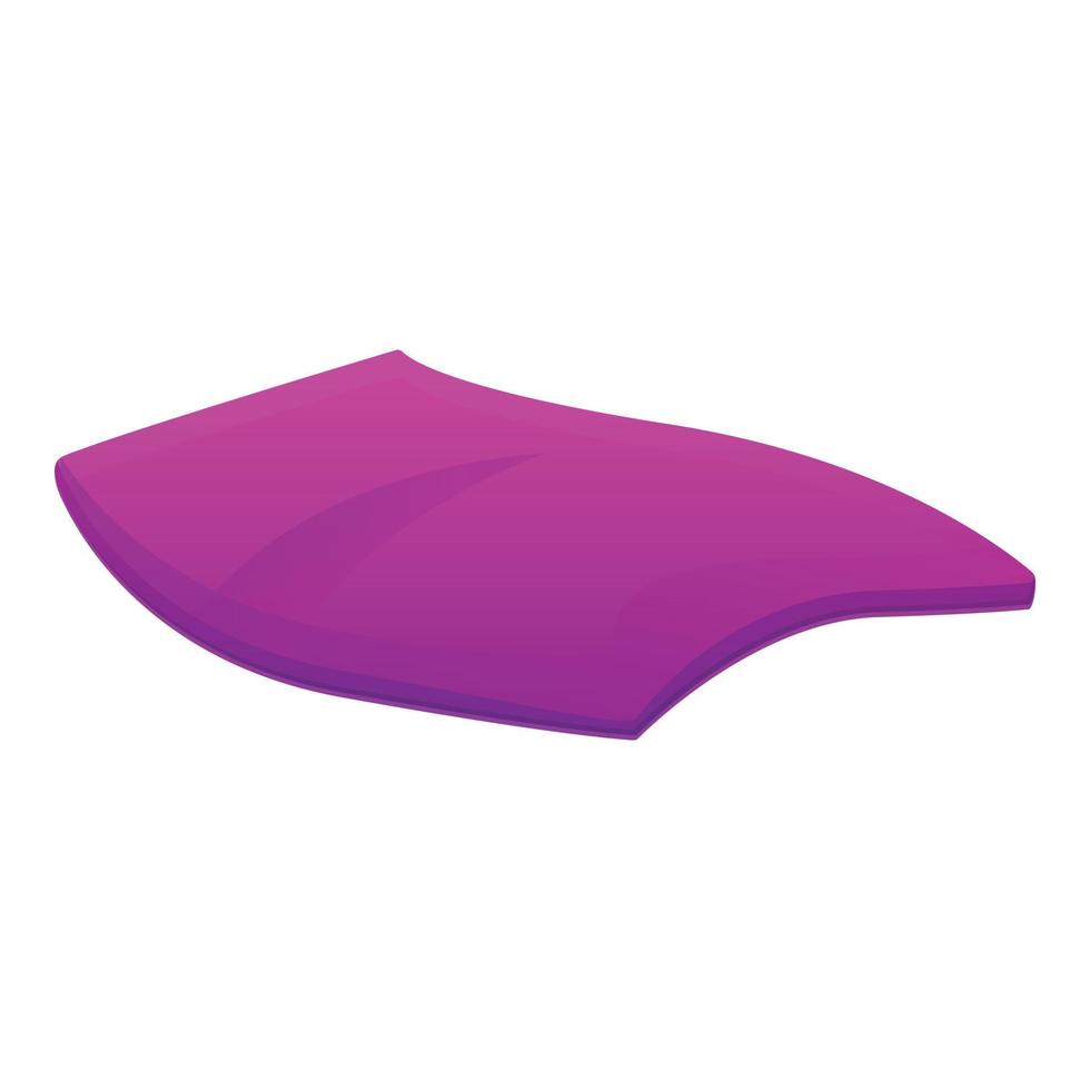 Purple blanket icon, cartoon style vector