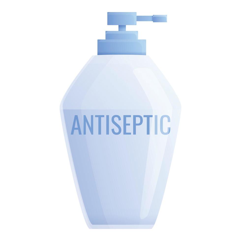 Antiseptic alcohol bottle icon, cartoon style vector