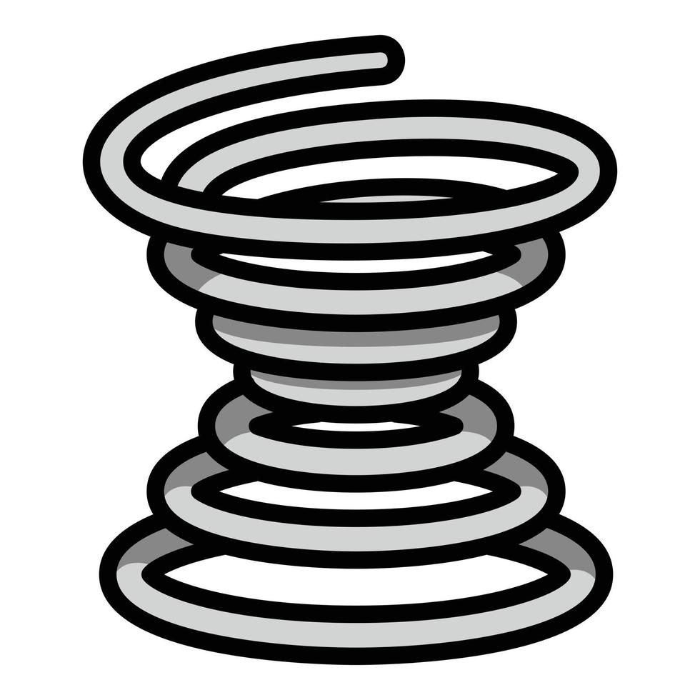 Metal coil icon, outline style vector