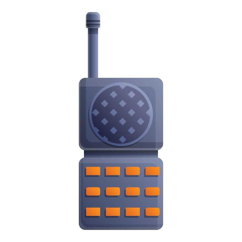 icono de walkie talkie, estilo de dibujos animados vector