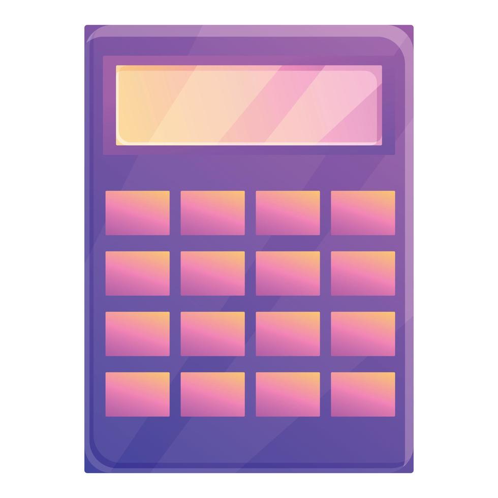 University calculator icon, cartoon style vector
