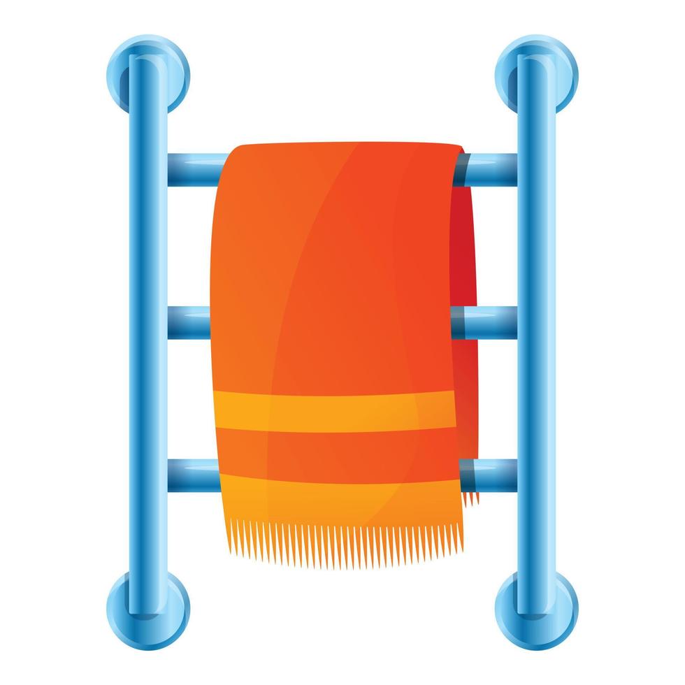 Heater towel rail icon, cartoon style vector
