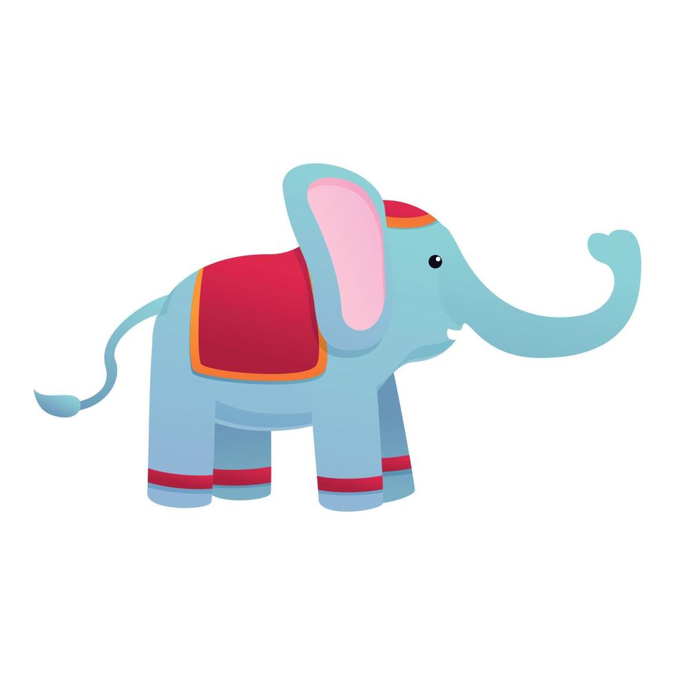 Indian elephant icon, cartoon style vector