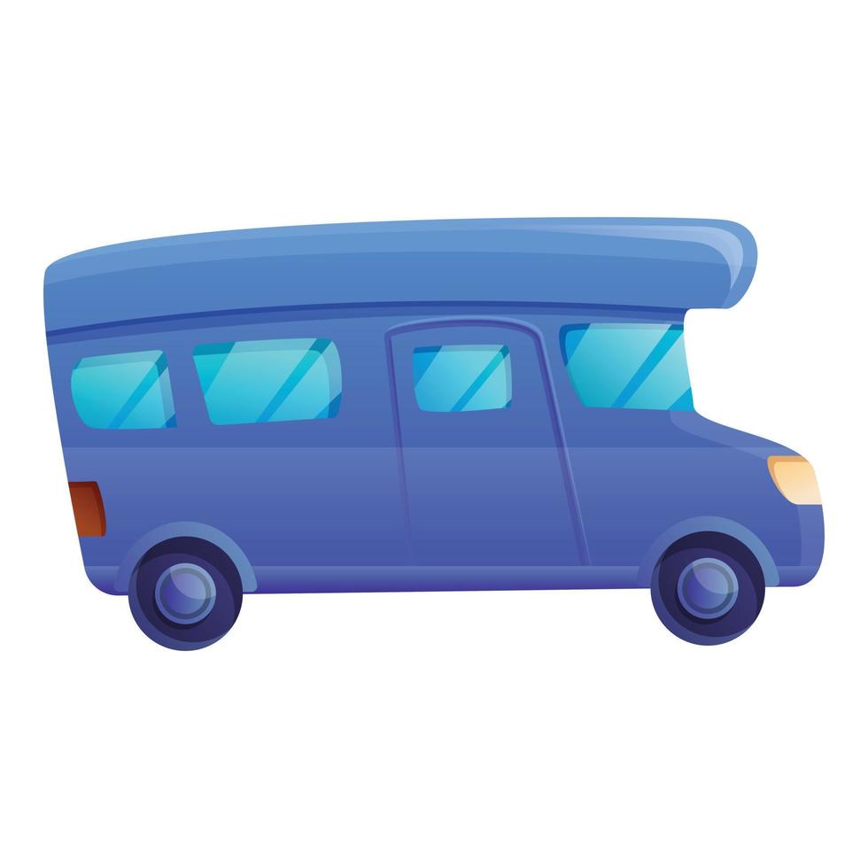 Bus travel icon, cartoon style vector