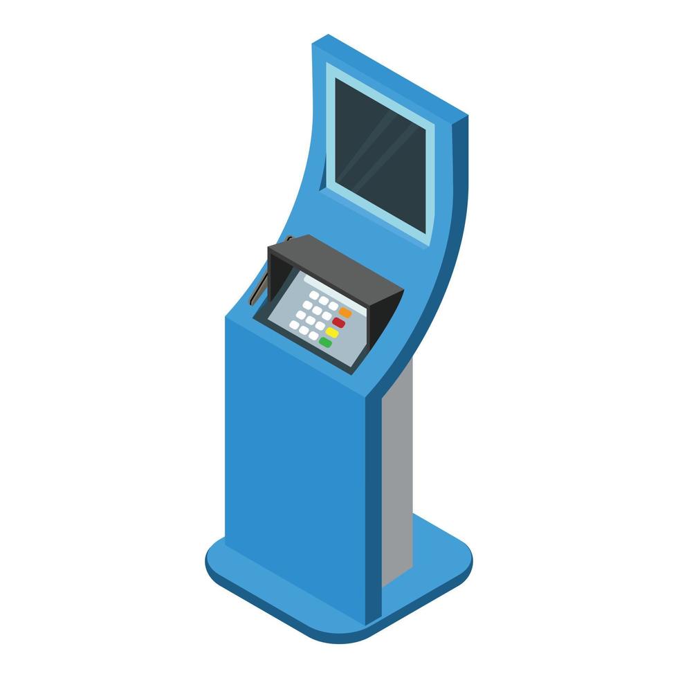 Kiosk icon, isometric style vector