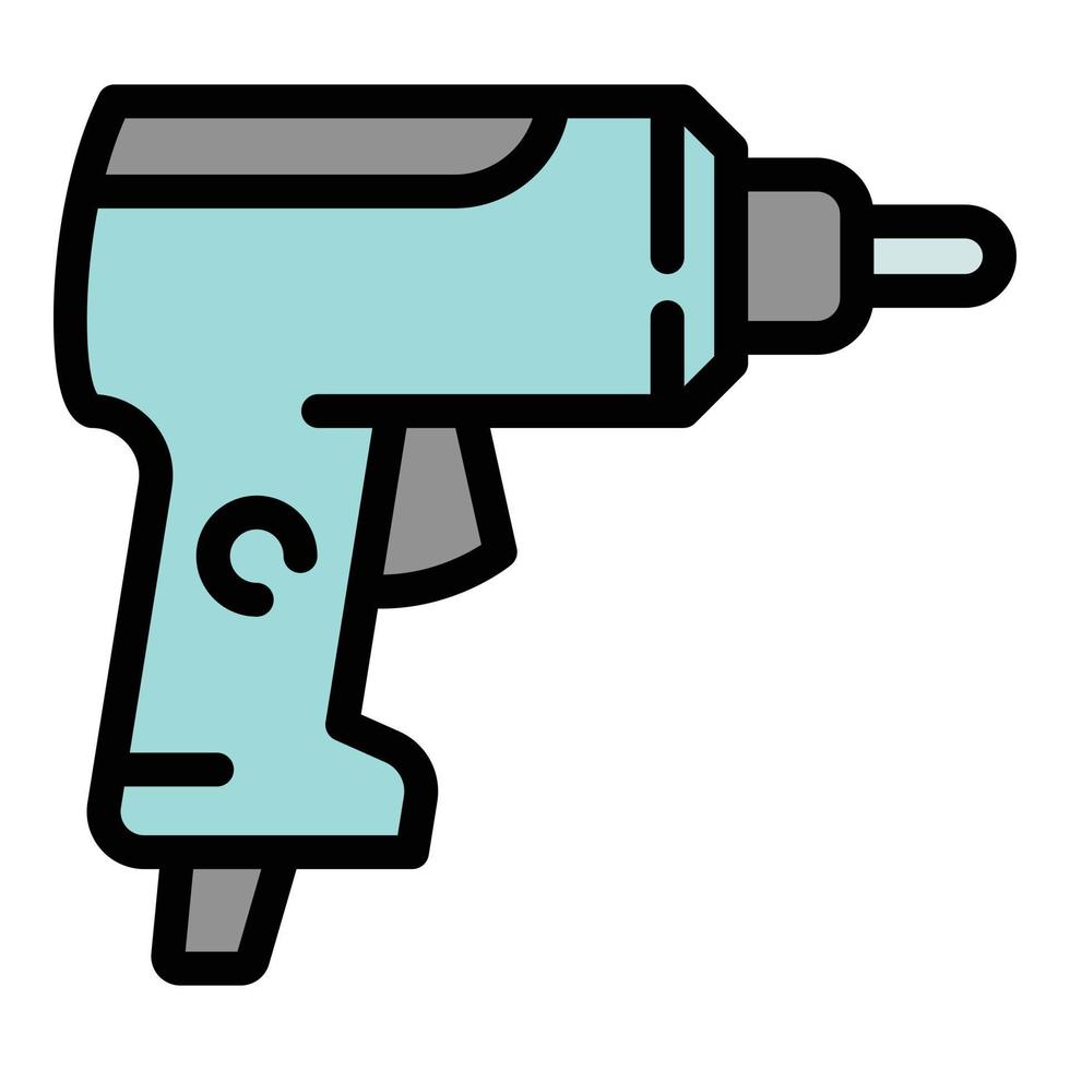 Electric drilling machine icon, outline style vector