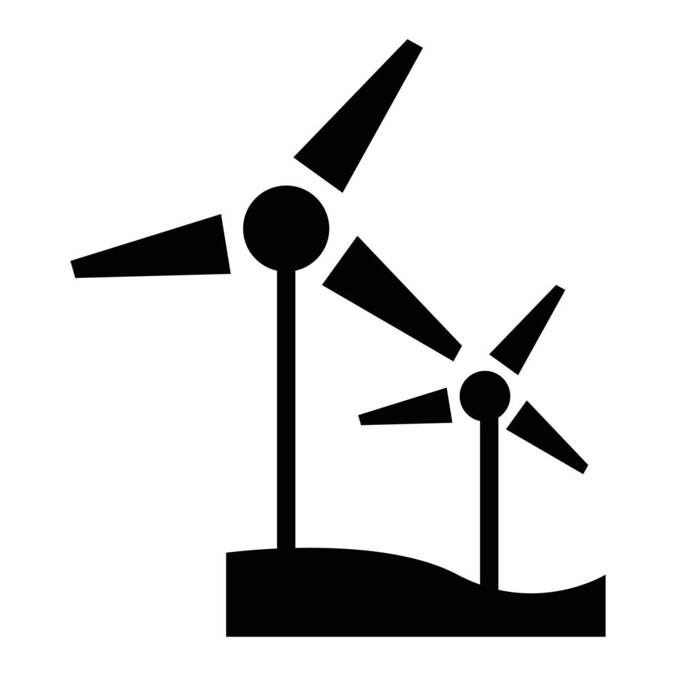 icono de turbina eólica, estilo simple vector