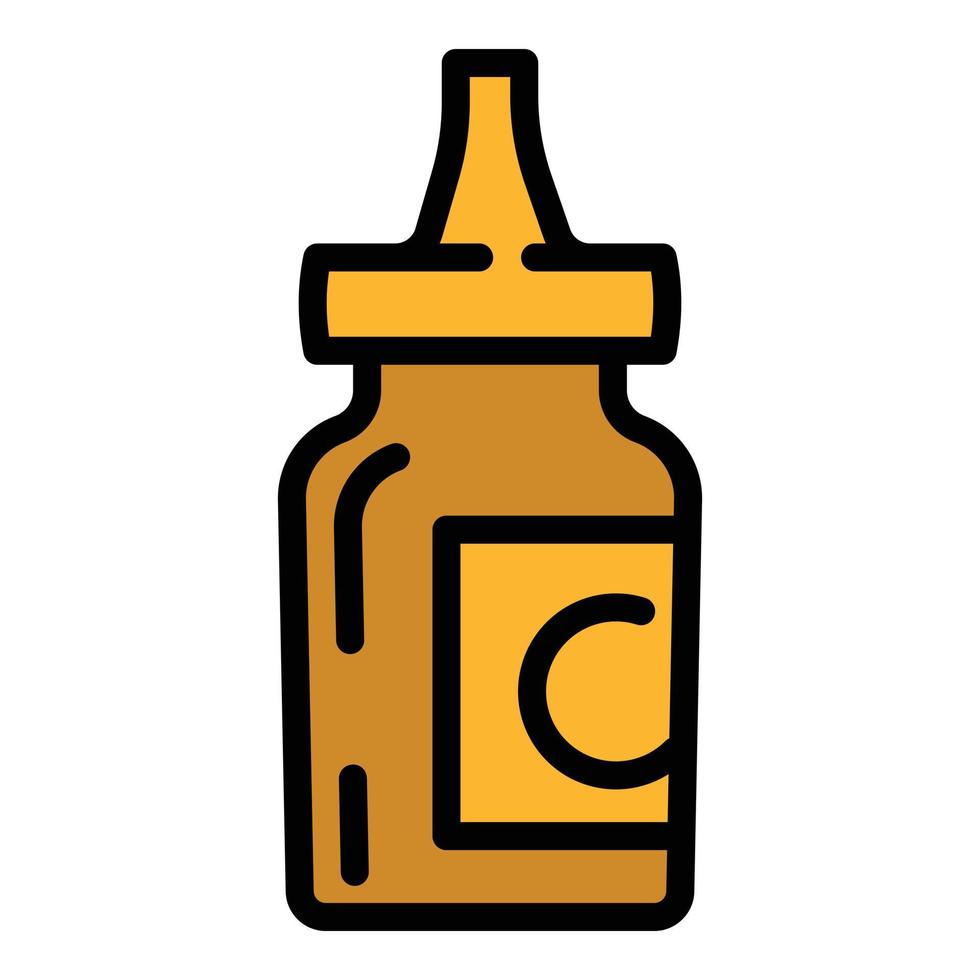 Mustard condiment icon, outline style vector