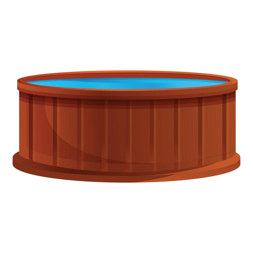 icono de jacuzzi, estilo de dibujos animados vector